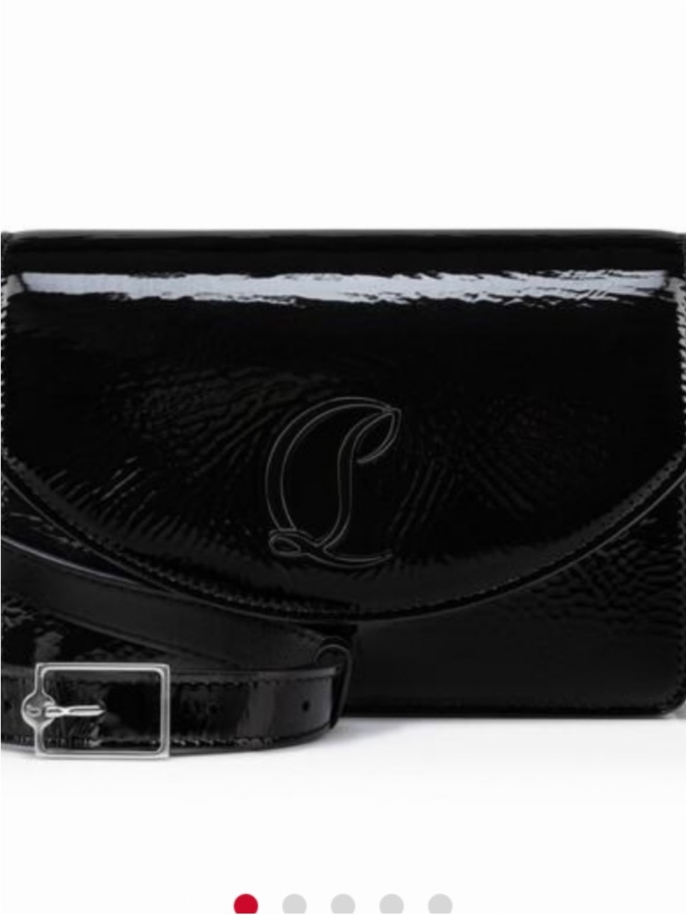 Women’s Christian Louboutin LOUBI 54 patent leather Crossbody bag made in Italy - Picture 11 of 15